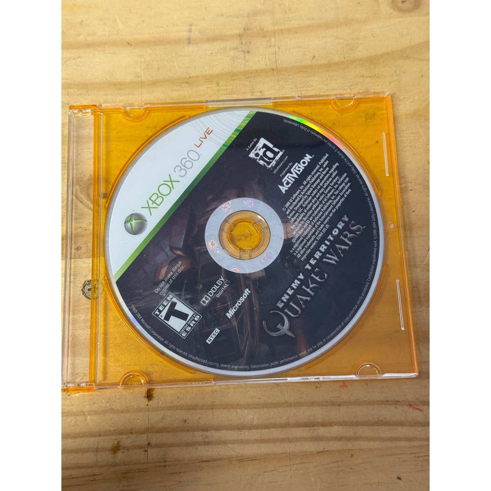 Enemy Territory Quake Wars Microsoft Xbox 360 Game Disc Only Tested Working